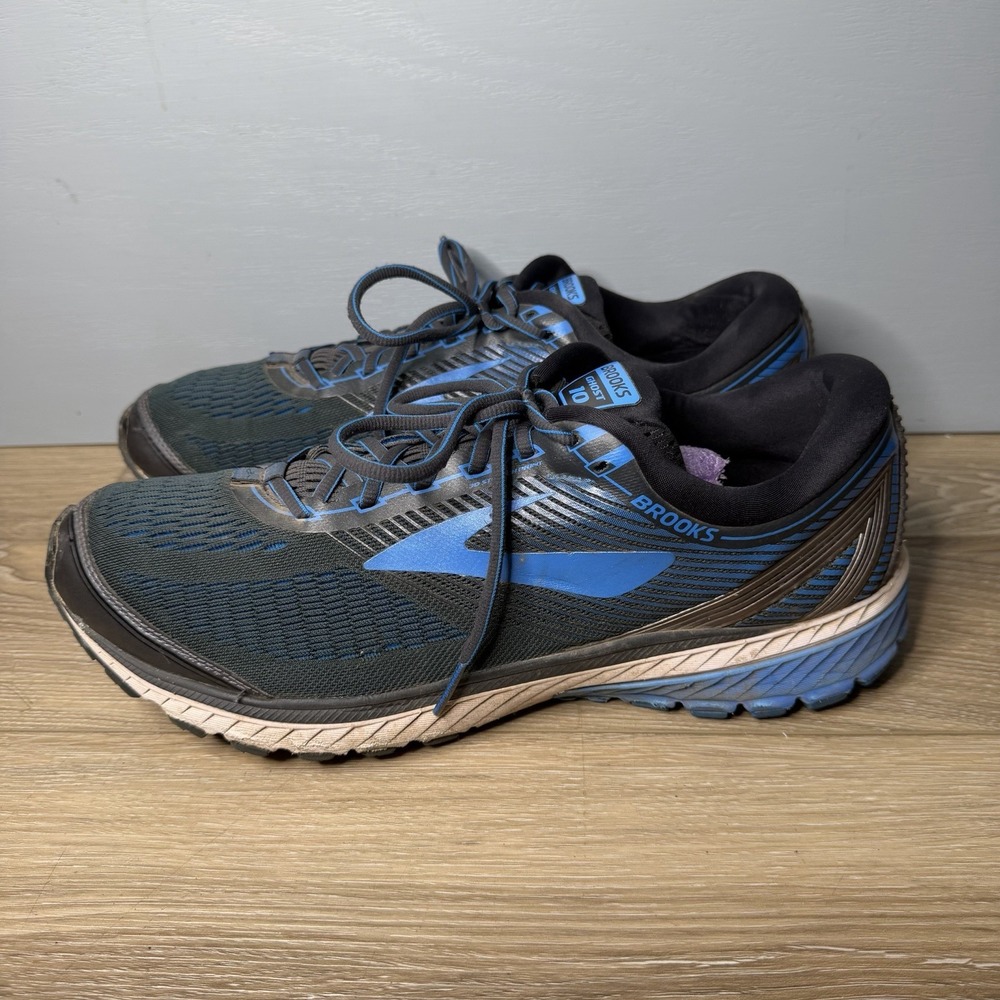 Brooks Mens Ghost 10 DNA Athletic Running Shoes Blue Black 1102571D056 Size 14 D